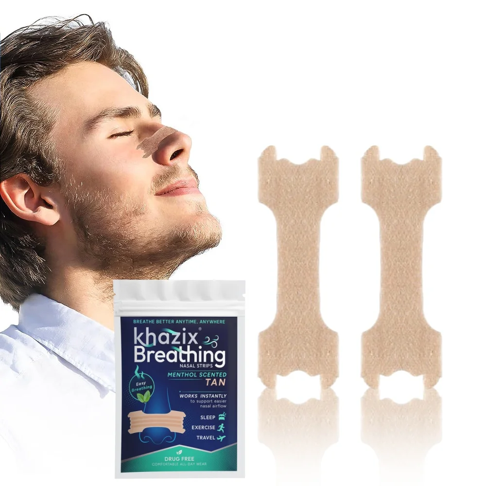 30 Bandes Nasales au Menthol pour une Respiration Facilitée, Bandes Nasales Confortables pour le Sommeil, l'Exercice, les Voyages et l'Usage Quotidien