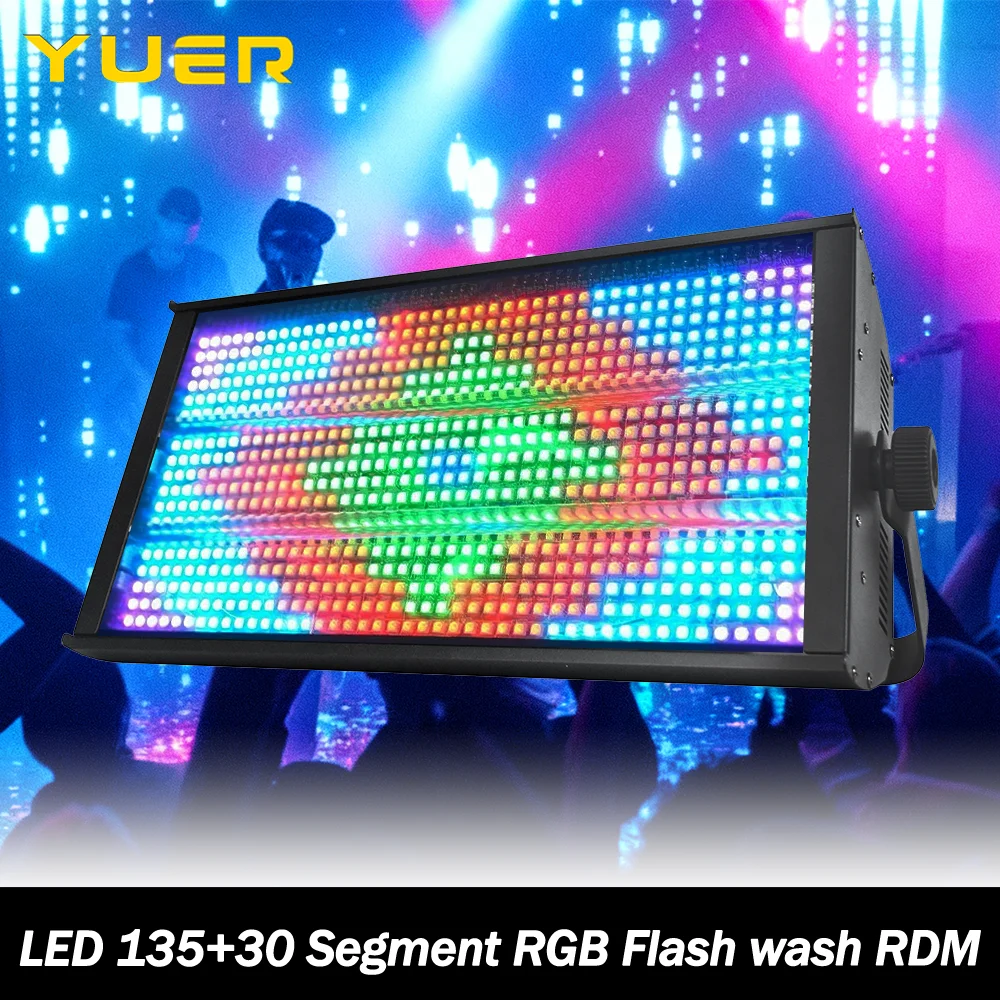 LED 135+30 Segment RGB Strobe Light with Flash wash effect RDM DMX512 Sound control for DJ Disco party bar club