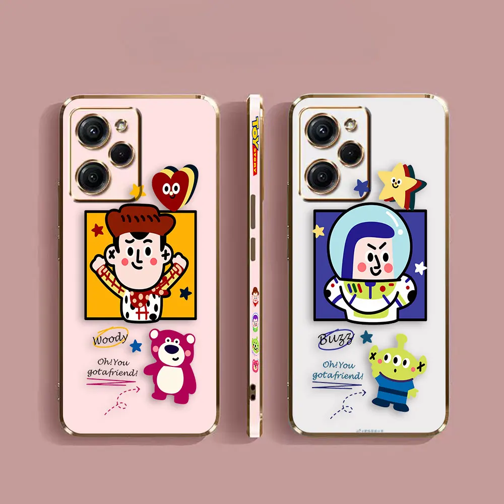 Cover Smooth E-TPU Phone Case For Redmi NOTE 7 8 9 9S 9T 10 11 11S 12 12S 11T 10T 10S PRO PLUS 4G 5G Case Funny Toy Story Couple