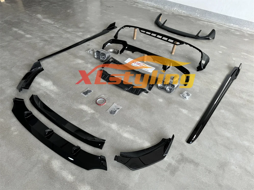 Car Black Knight warrior Front lip Side skirt Rear diffuser Spoiler Aero body kit For For b mw X3 G01 bodykit