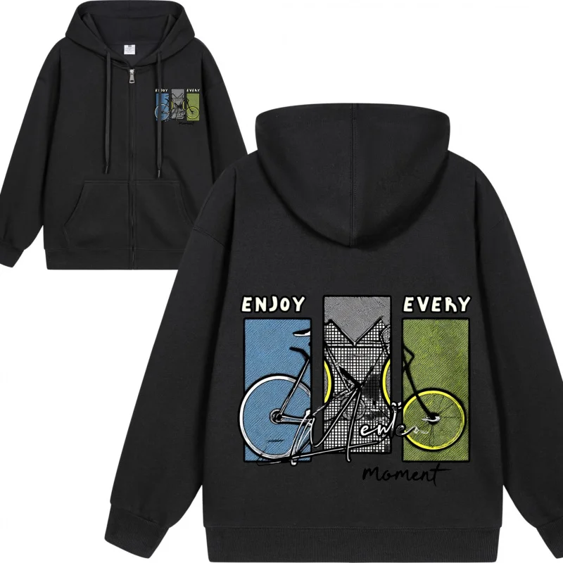 Moletom com capuz masculino com zíper Arte abstrata em design de moletom 2025 Novo estilo casual para casais Estilo para casais