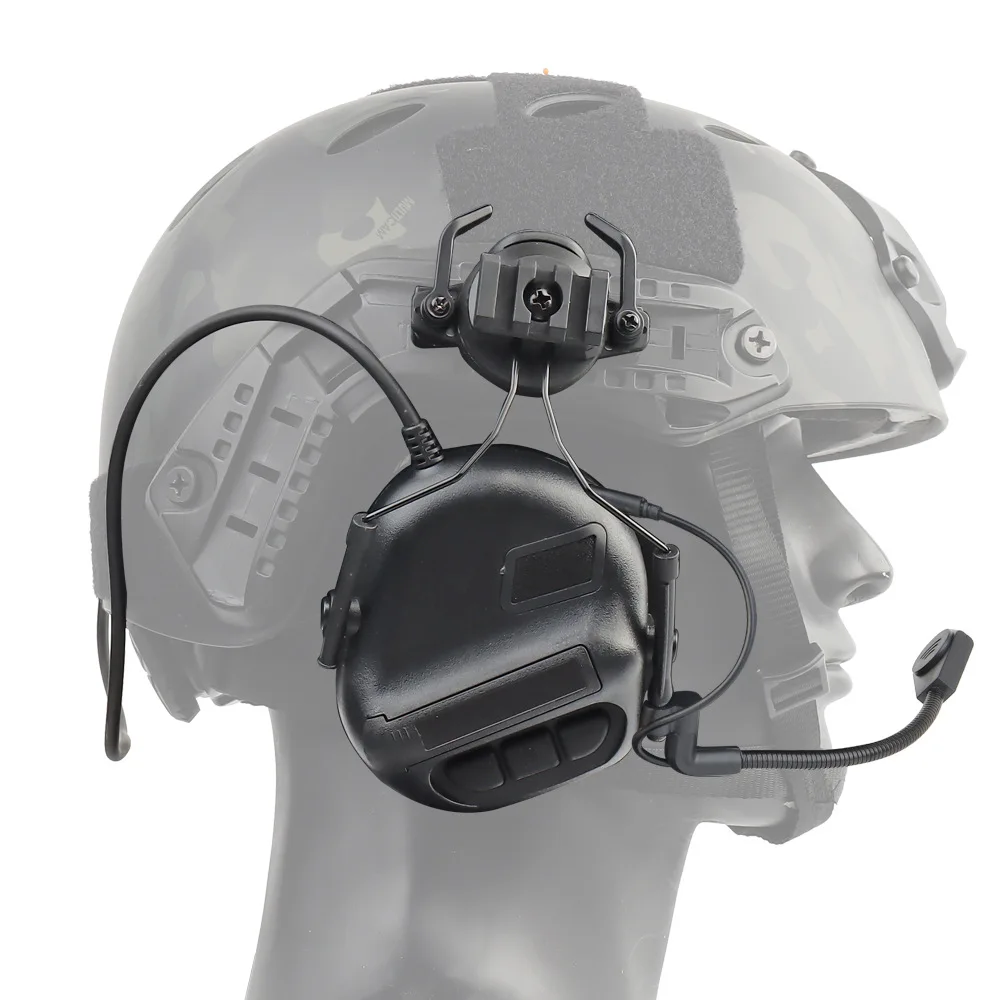 Helmet-Style No Pickup Noise Reduction Version Fifth Generation Chip Tactical Headset Solid Color