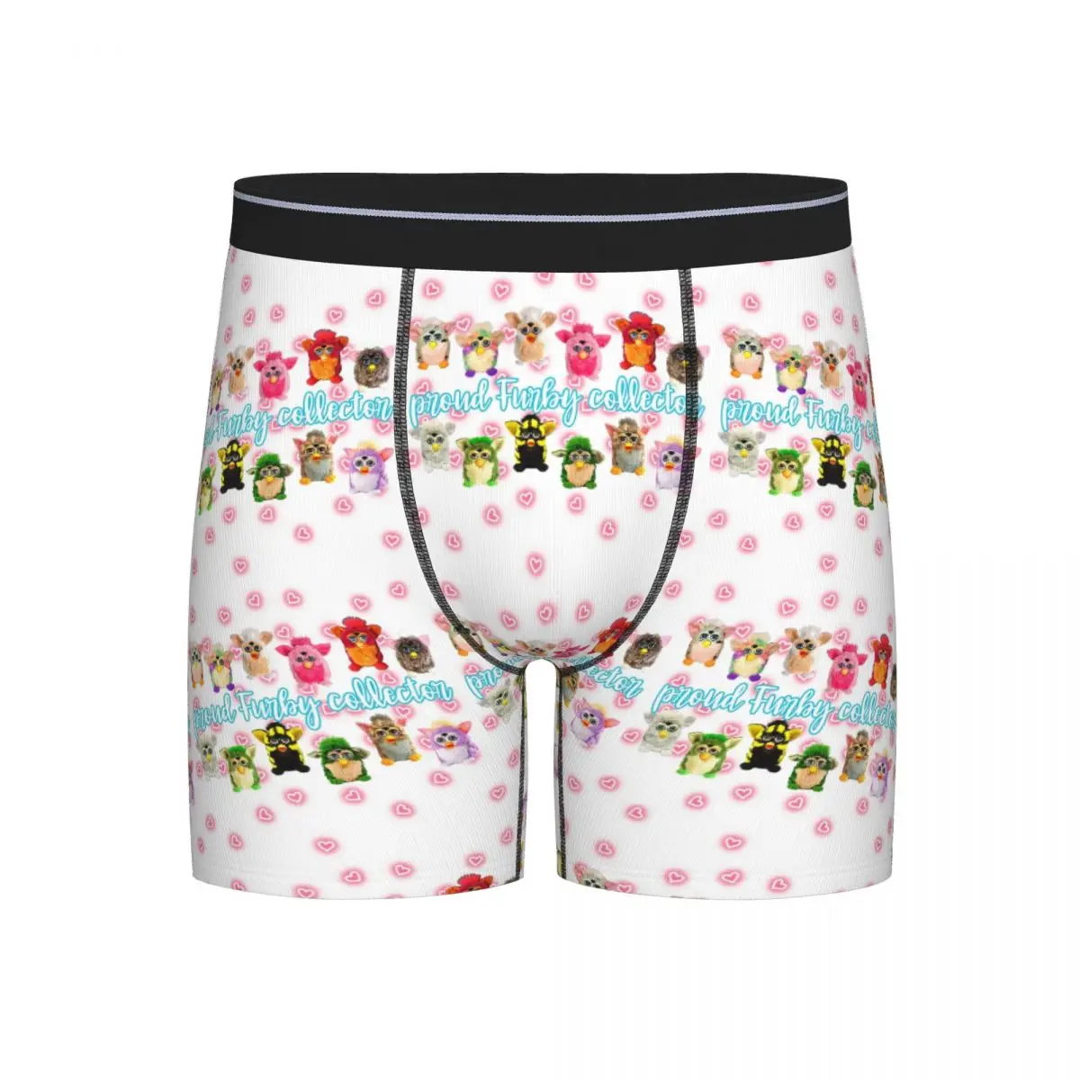 

Long Boxer Underpants Shorts Proud Furby Collector Panties Male Breathable Underwear for Homme Man Boyfriend Gifts