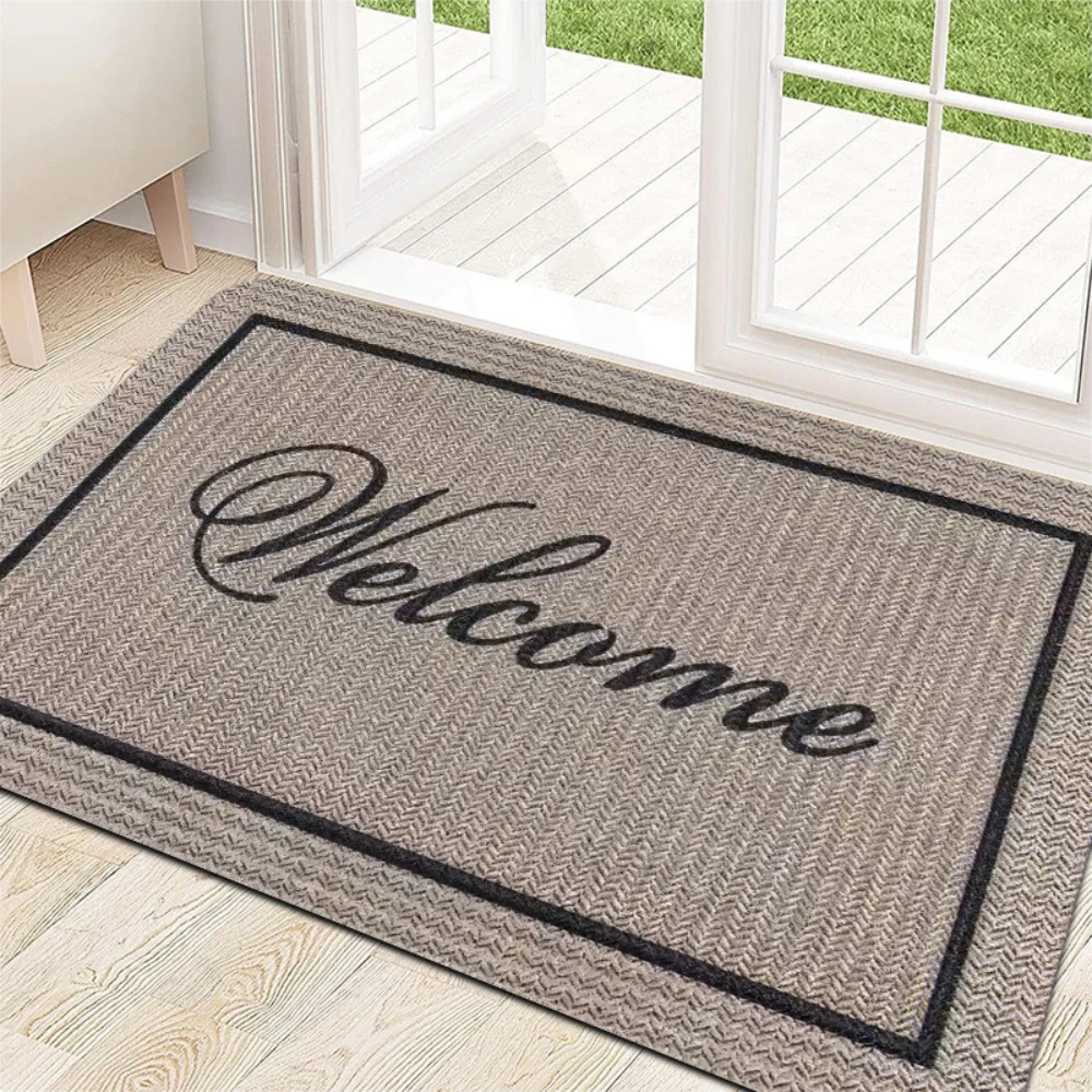 Welcome Cursive Letter Print Door Mat front entry hallway dining lounge bedroom foyer kitchen indoor home decor floor rug
