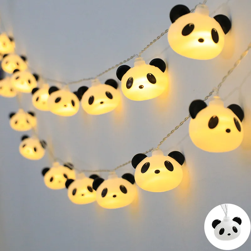 10M 80 LEDS Party Cartoon panda Decoration String Lights Indoor Room Battery USB Wedding Power Night Lights 566