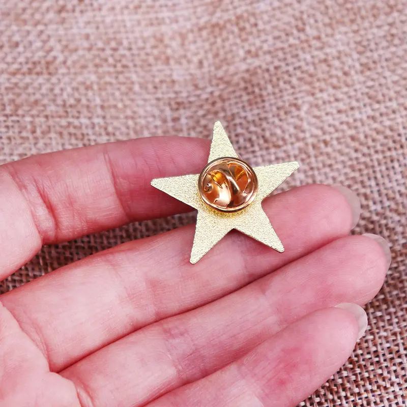 Kreml Star Enamel Pin Russian Red Stars Brooch Badge Backpack Decoration Jewelry