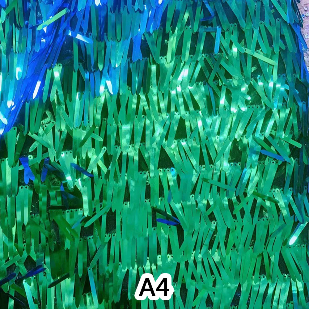 1PC A4/0.5 Yard Long Sequin Fabric Shiny Functional Fabric Diy Clothing Accessories for Stage Nightclub Garment Dress Headwear