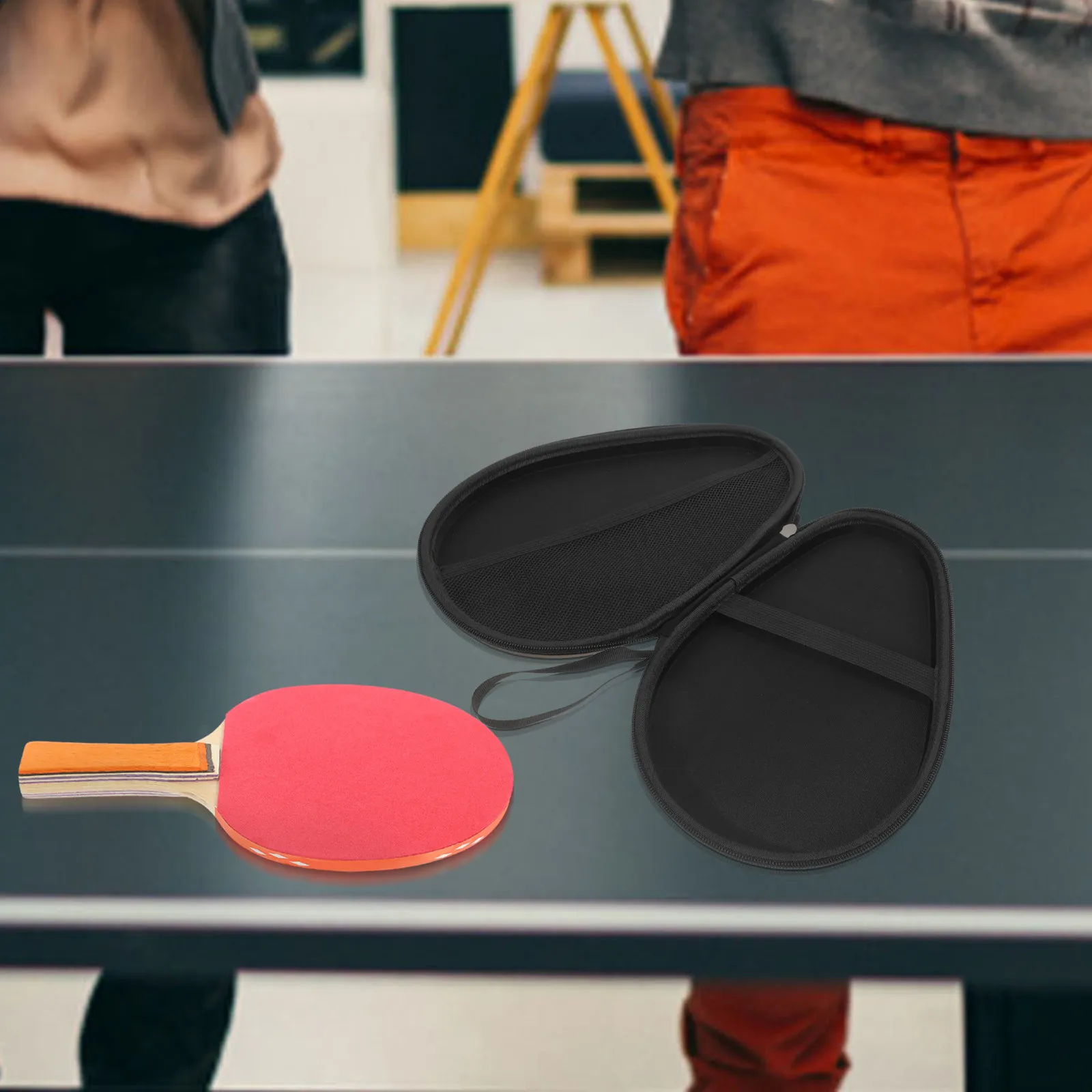 

Table Tennis Paddle Bag Sturdy Zipper Smooth Pull Resistant Wear Resistant Racket Storage Case Hand Carry Convenient Sports
