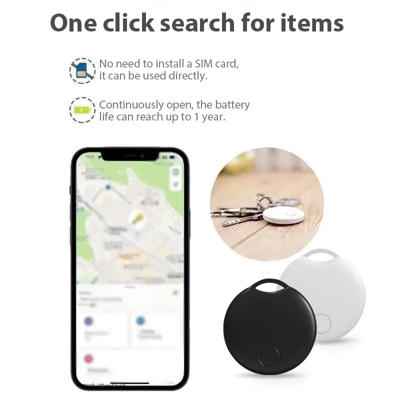 GPS Tracker for iphone IOS Devices Work with Apple Find My App Messges Reminder Anti Lose Sound Fast Locate Smart Tag