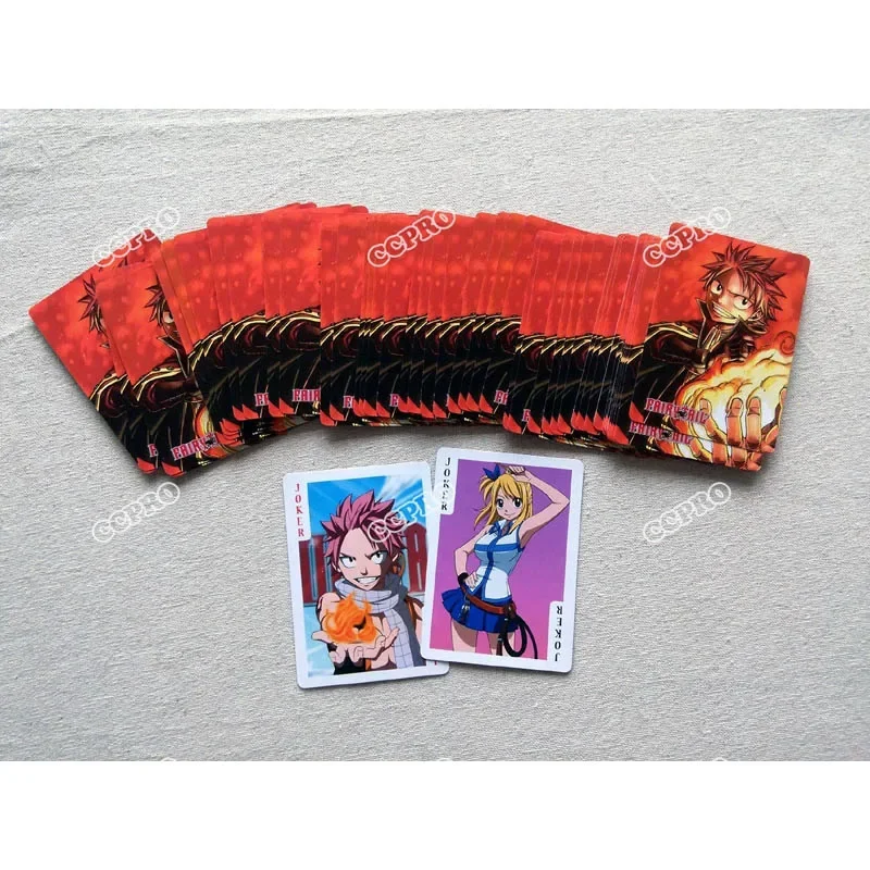 Anime Fairy Tail Natsu and Lucy Poker Cards/Desk Cards/Bridge Cards for Cosplay Accessories or Collection