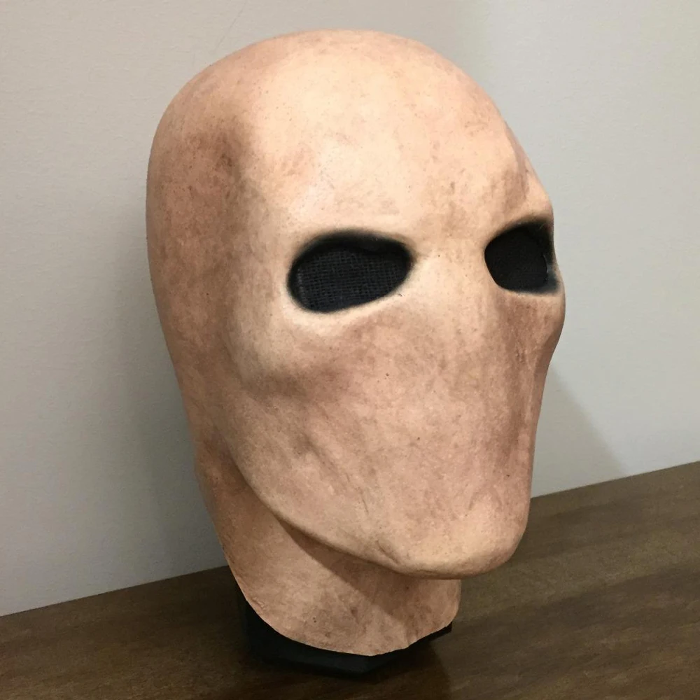 

Mascaras Para Halloween Creepy Slenderman Mask Cospaly Horror Faceless Man Alien Skull Latex Helmet Carnival Dress Up Party