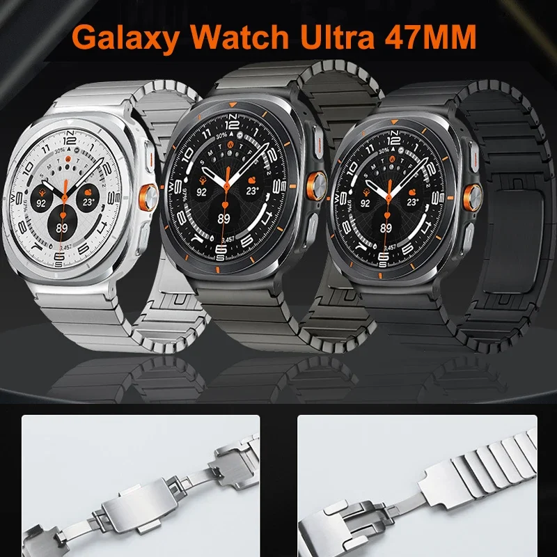 

Ремешок-браслет для Samsung Galaxy Watch Ultra 47 мм, ремешок из нержавеющей стали для Galaxy Watch 7 Ultra, 47 мм, браслет Correa