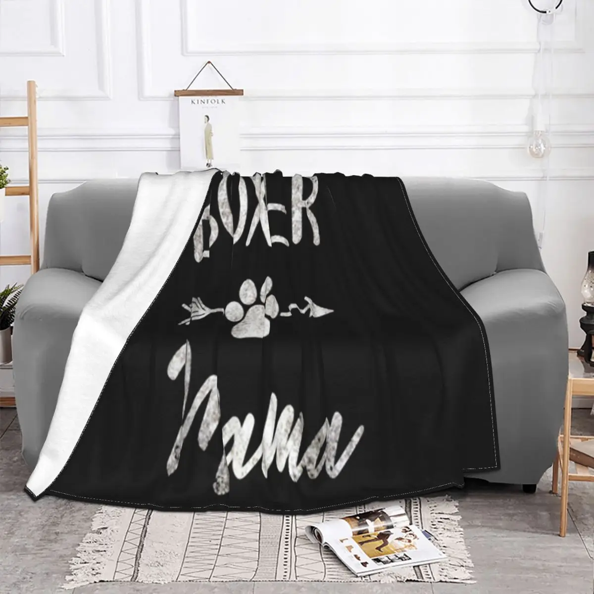 Premium Boxer Mama Boxer Lover Owner Gift Boxer Dog Mom Casual Fitness Good Quality Kawaii Throw Blanket