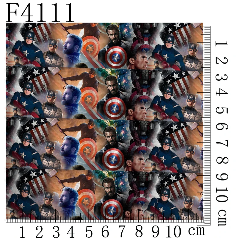 45*145cm Captain America Cartoon Polyester Cotton printed Fabric Hand-Sew Patchwork Quilted Baby Dress Bag Home Bed Sheet Fabric