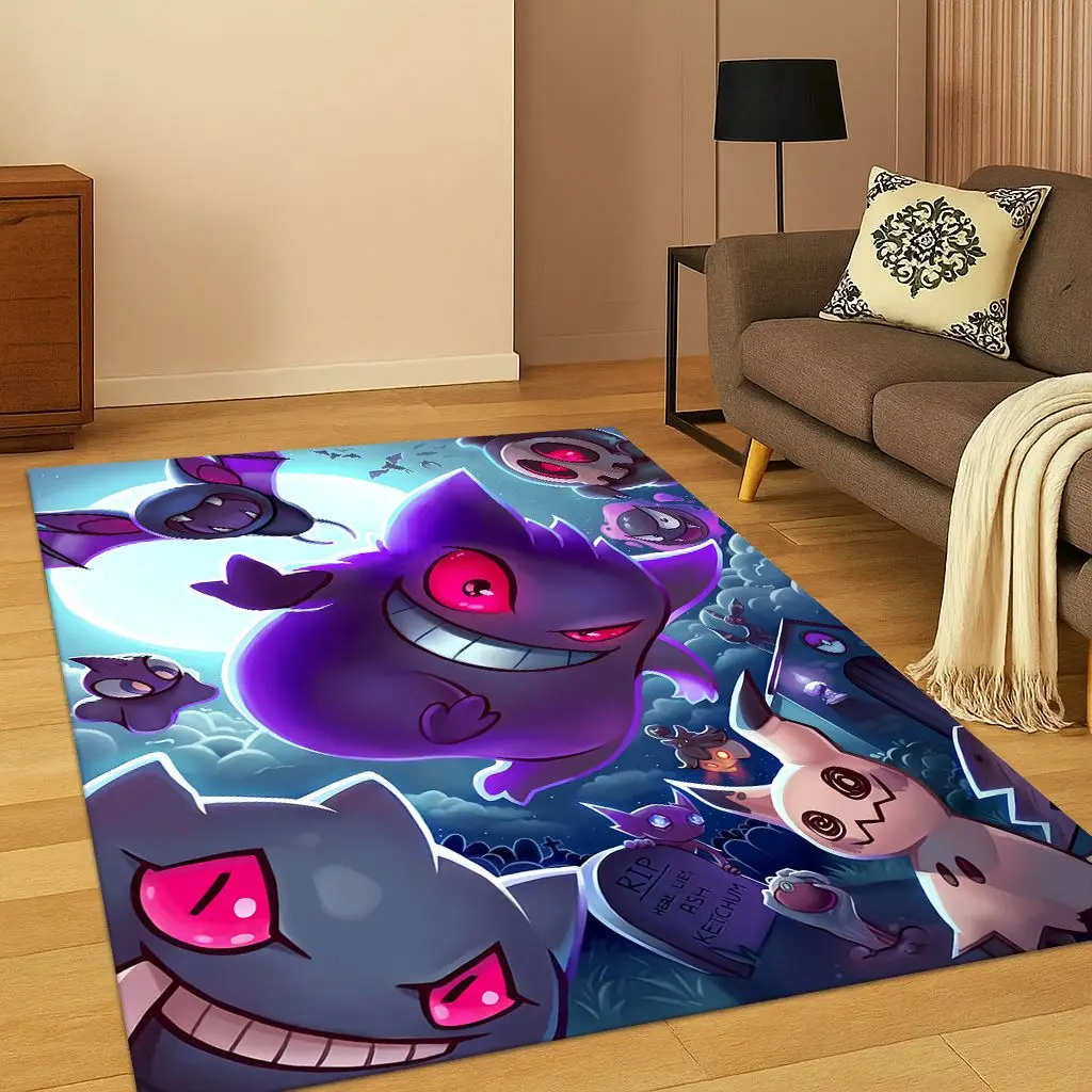 

Детский ковер с героями мультфильмов «Покемон Пикачу Генгар» для игровой комнаты, гостиной, спальни, коврик для двери, детский игровой нескользящий коврик в подарок