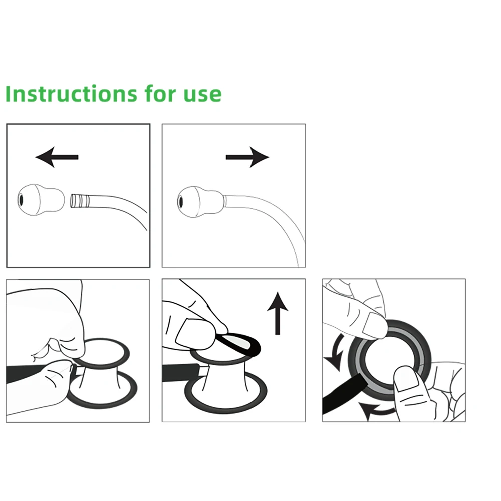 مجموعة قطع غيار سماعة الطبيب 3M Littmann المتوافقة مع أجهزة أمراض القلب الكلاسيكية III IV باللون الأسود، وأغطية الأذن، وأغطية الأطفال البالغين #6