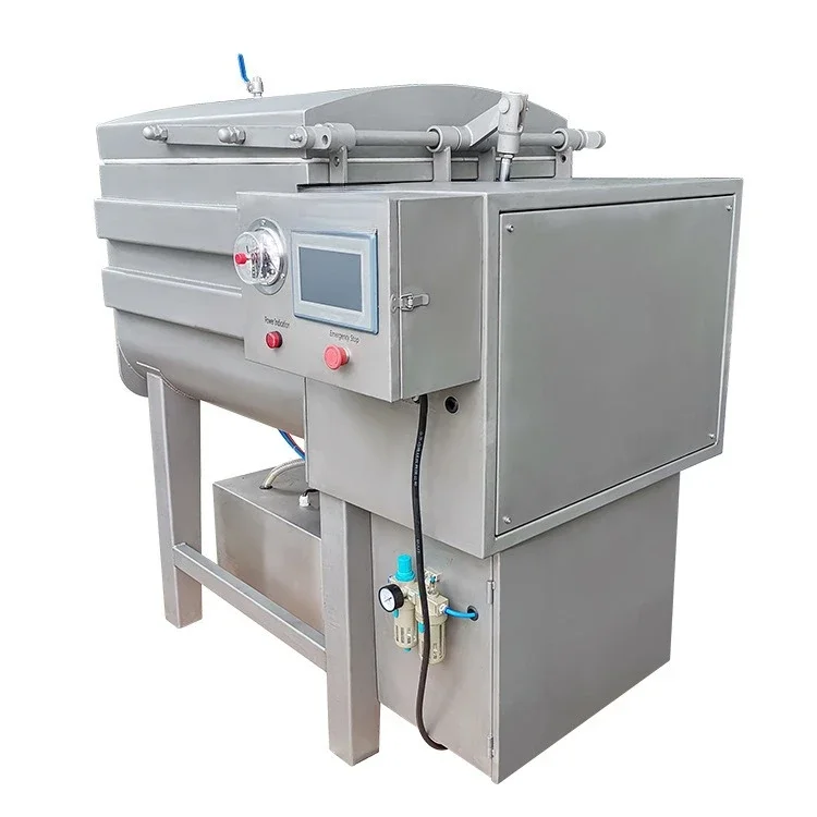 Automatic dumpling stuffing machine, fresh meat sausage variable frequency vacuum mixing machine, double stranded dragon s