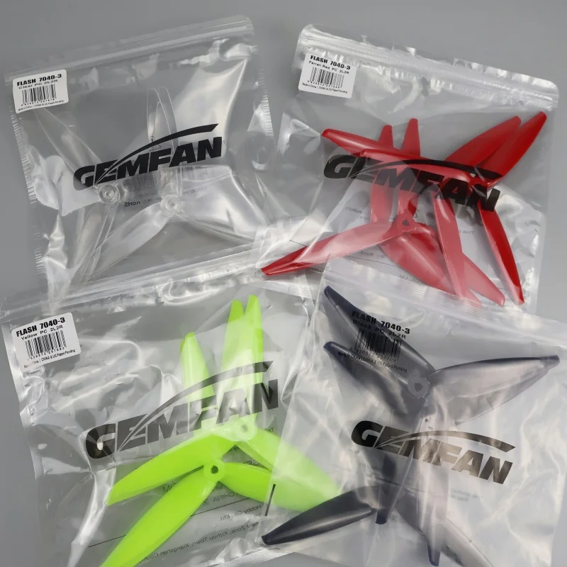 4 Uds Gemfan 7040 hélice 7 pulgadas 3 palas 7X4X3 hélice en sentido antihorario adecuada para Dron FPV RC cuadricóptero de carreras