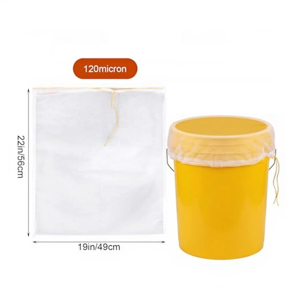 4 Pcs Reusable Nylon Mesh Cheesecloth Bags for Honey For Straining Ultra Fine Filtration Gauze Bags for Buckets