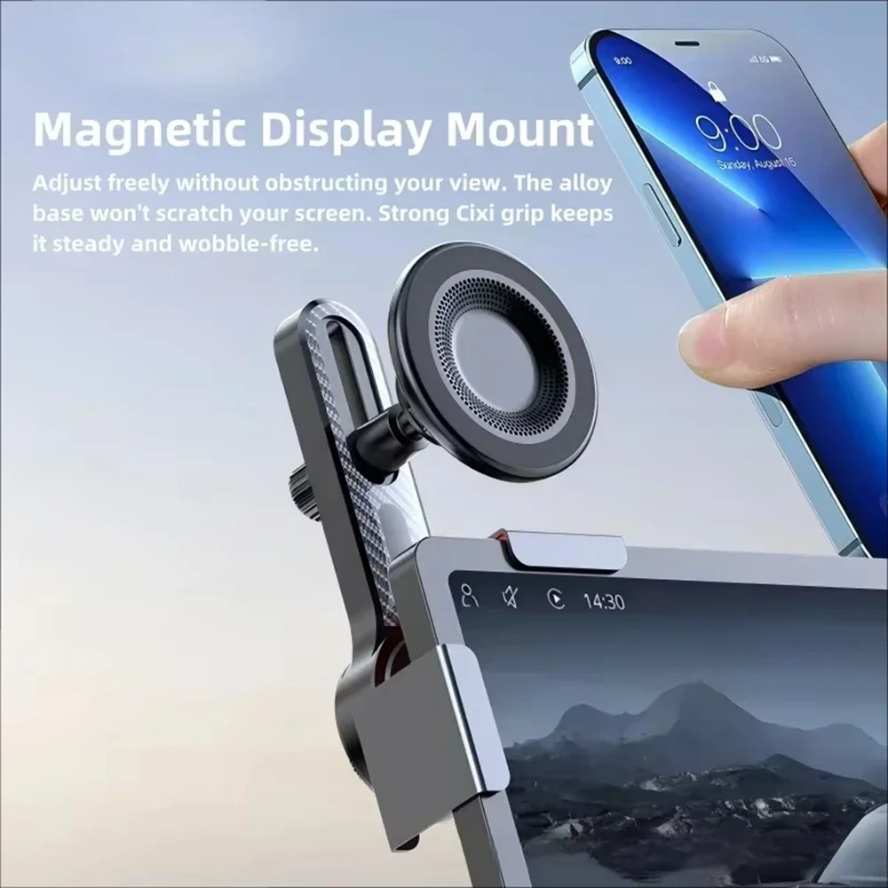 Support magnétique pour téléphone de voiture dédié aux écrans de console centrale des véhicules à énergie nouvelle, support de téléphone de navigation pour voiture