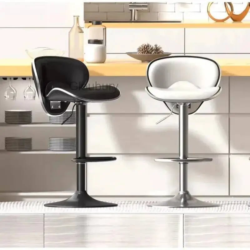 

Модный мягкий барный стул, регулируемый изогнутый современный стульчик для кормления, домашний кухонный островной стул, обеденный барный стул