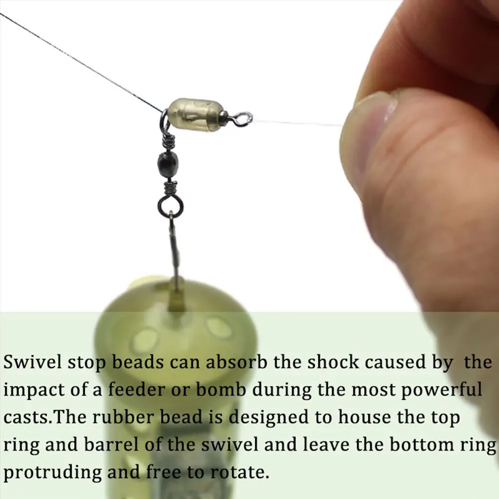 30Pcs Carp Fishing Accessories Spinner Swivel Stop Beads Anti-tangle Sleeve Stops for Running Lead Feeder Rigs Tackle