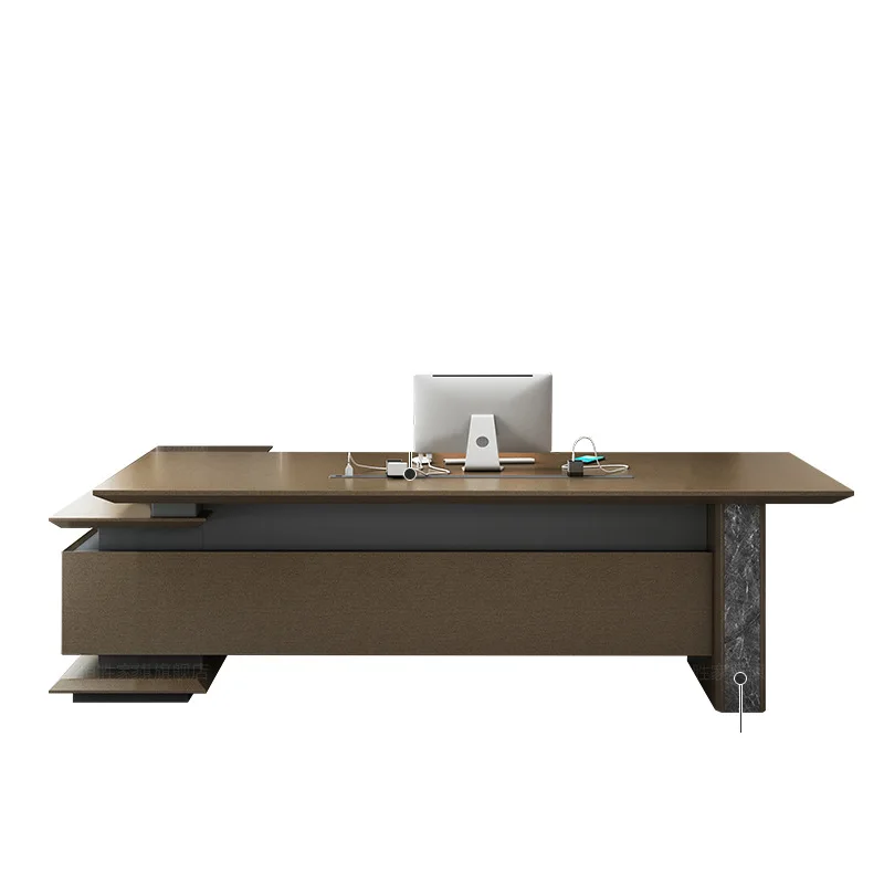 

Современный стол руководителя, индивидуальный дизайн, высококлассный стол для руководителя и комбинация стульев, комплект офисного стола и стульев.