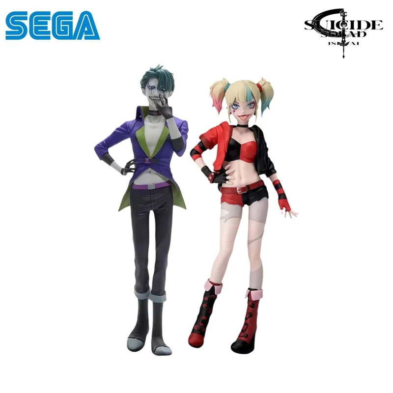 Sega Em Estoque Caixa Original Garage Kit Suicide Squad Isekai Joker Harley Quinn Personagens de Anime Estátua Colecionável de Figura de Ação