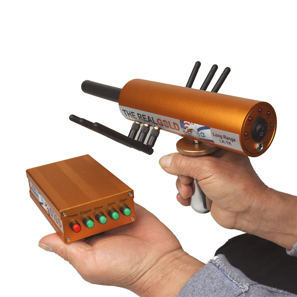 vibration alert Real Gold AKS Long Range Metal Detector 6 Antennas With Paper Box Detect Gold Silver Diamond