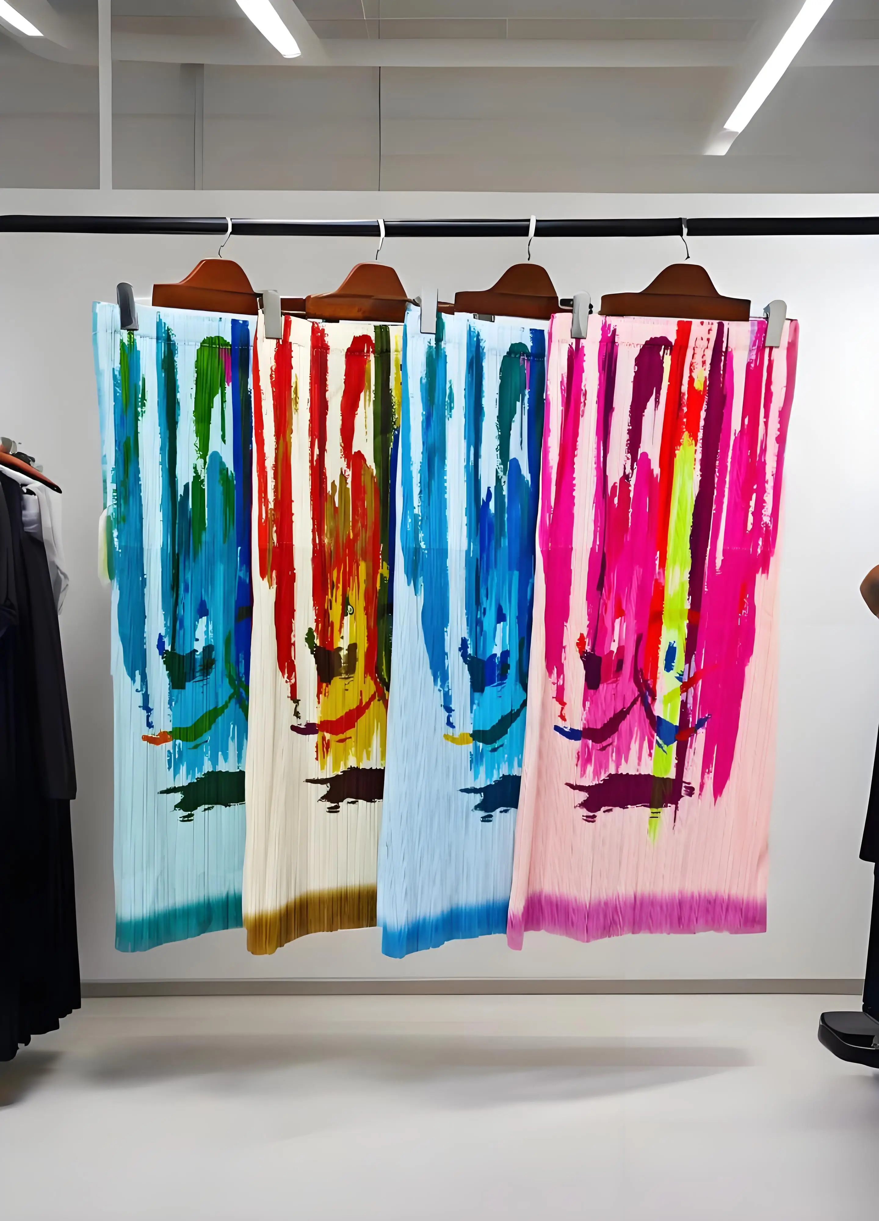 

Miyake New 2025 Spring and Summer Pleated Skirt Casual Loose Temperament Commuting Wear Fashion Printing Comfortable and Soft