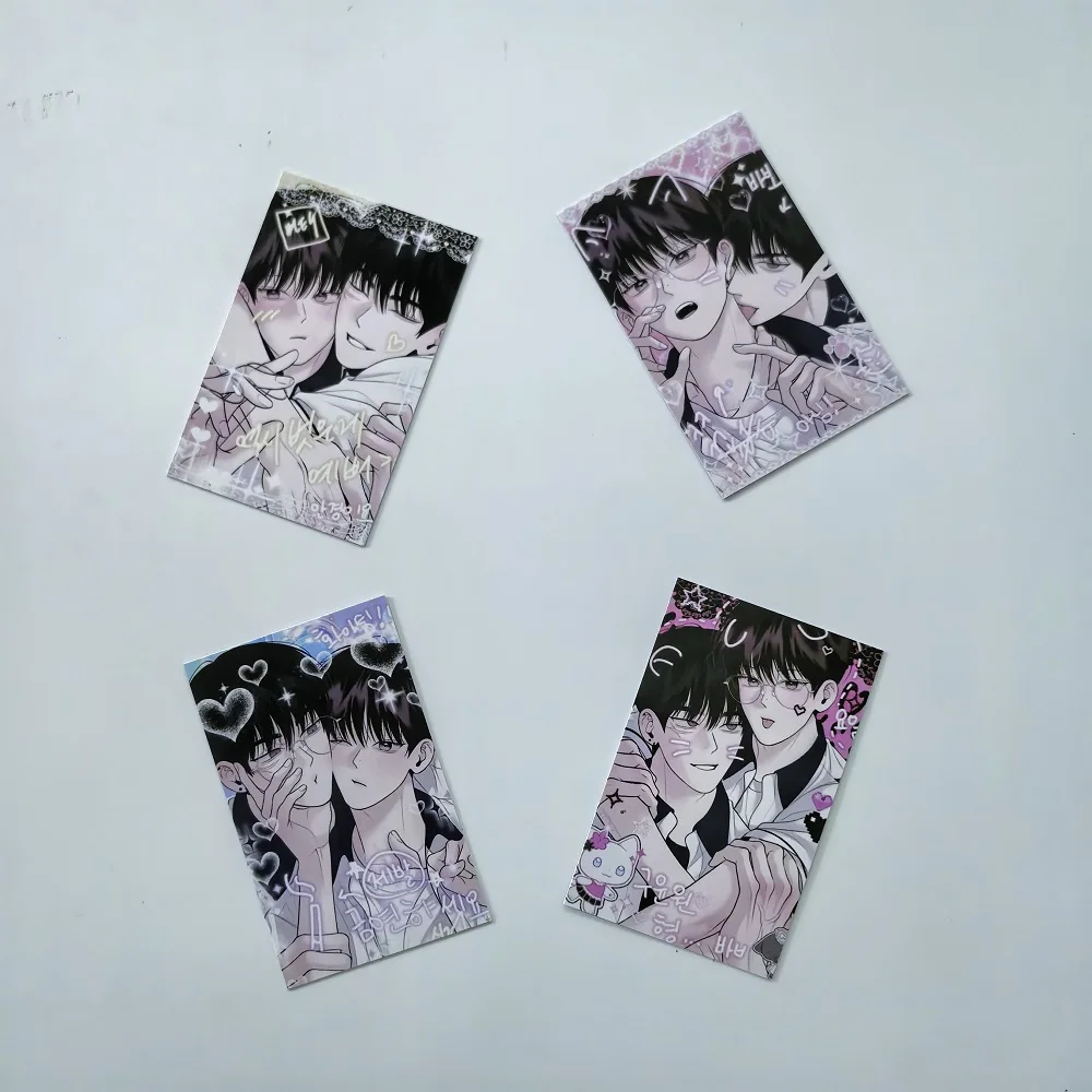 4 Pçs/set Coreano Manhwa Lomo Cartão Personagens de Quadrinhos 3 Polegadas Cartões Fotográficos Fãs Presente