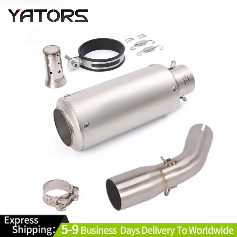 

For Suzuki SV650 2016-2024 Slip on Exhaust Stainless Steel Mid Tail Pipe Muffler Exhausts Pipes Exhaust Systems