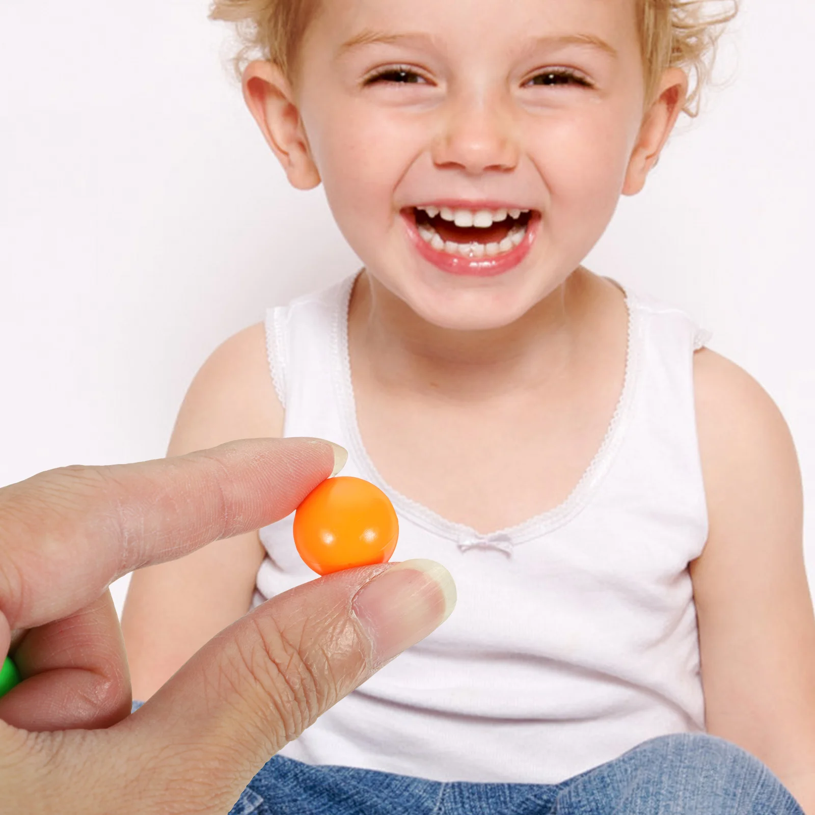 Pelotas de juego que rebotan, canicas de repuesto hamburguesas para juegos, frijoles, comiendo cuentas