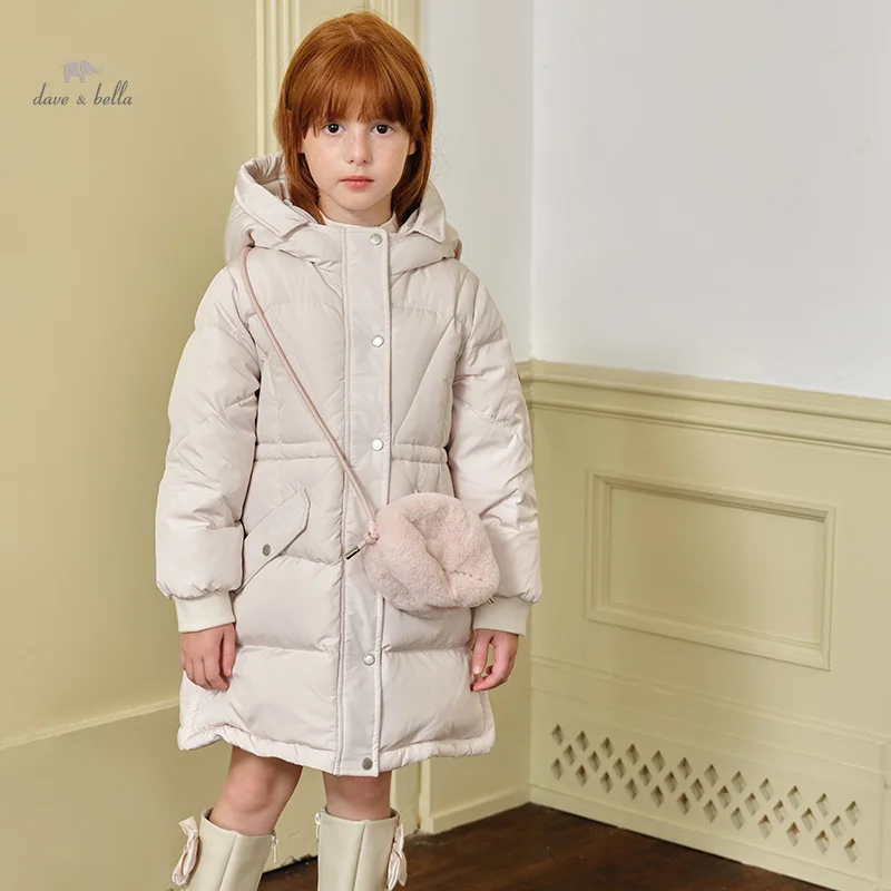 

Dave Bella Children Girls Padding Down Jacket 2023 Winter New Fashion Long Coat Party Outdoor Waterproof Outerwear DK4237250