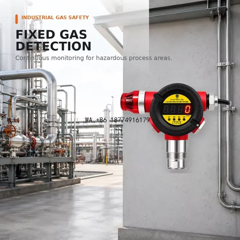 wmwmnu Teicaro Smart Fixed Detector CO Multi-Gas Replaceable Sensor IP66 Explosion-Proof Sound Light Alarm RS485 Modbus 24V