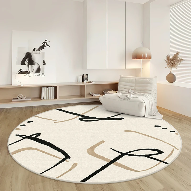 

Simple Modern Round Carpet Living Room Japanese Style Study Chair Coffee Table Mat Soft Nordic Rug Home Bedroom Rugs Kid Room