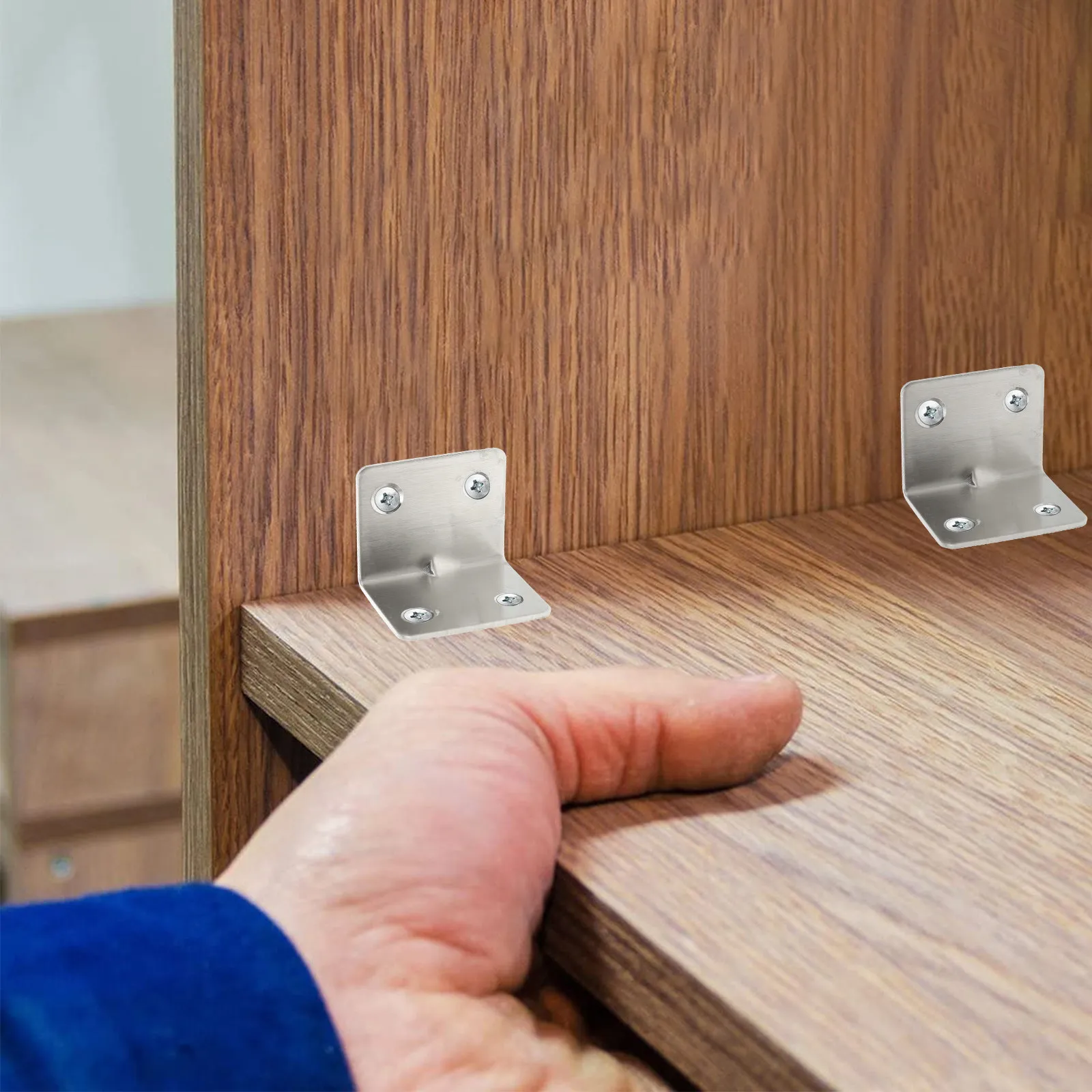 

16 шт. Усиленные угловые кронштейны из нержавеющей стали L-образной формы для ремонта стульев, скамеек, табуретов, прочное крепление соединений