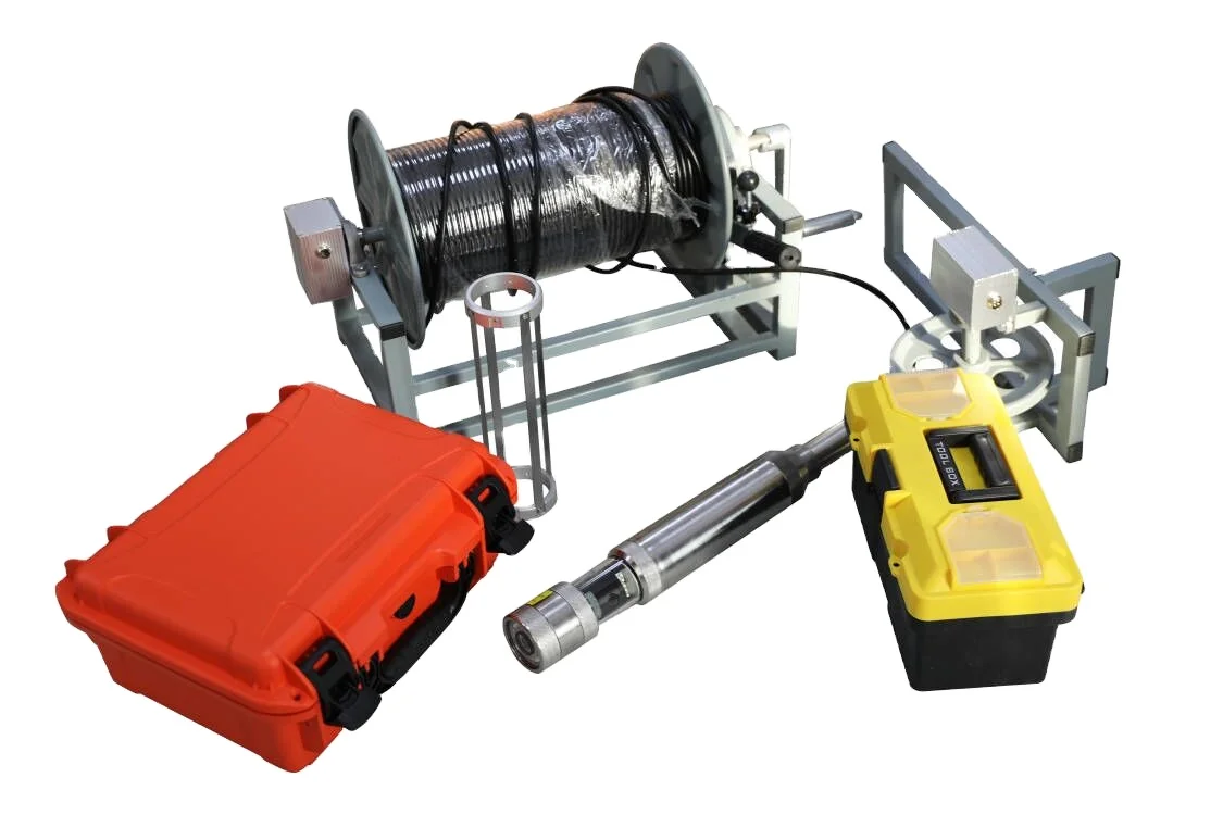 Professional 12 Inch Screen 73mm Deep Water Well Inspection Camera 300m Cable Borehole Inspection Camera