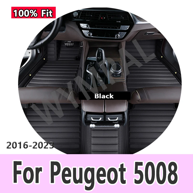 

Custom Car Floor Mats For Peugeot 5008 2016 2017 2018 2019 2020 2021 2022 2023 Auto Carpets Foot Coche Accessorie