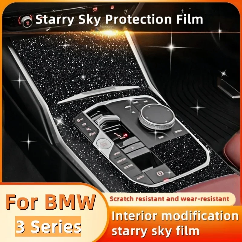 Car Interio For BMW 3 Series 2013-2024 Starry Sky Film Interior Modification Central Control Instrument Screen Protective Film