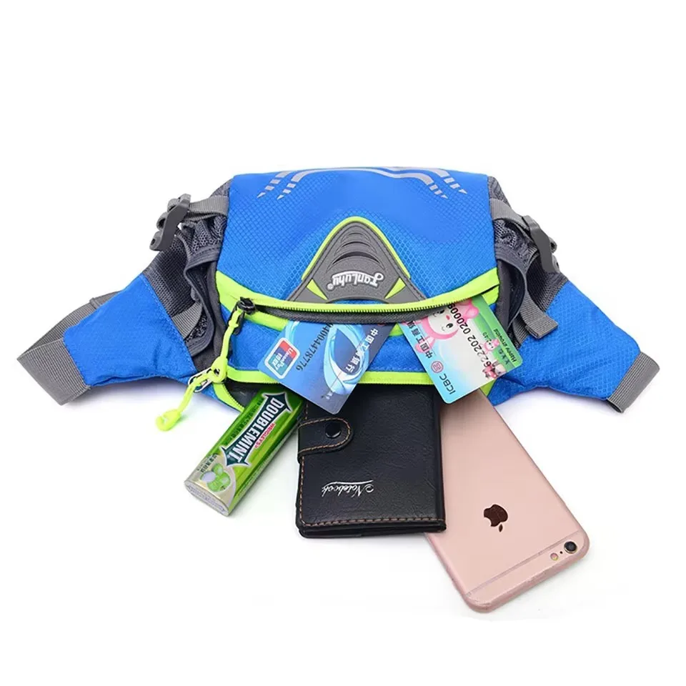 KoKossi Outdoor Cycling Waist Bag Running Fanny Pack Fishing Hiking Belt Kettle Pouch Gym Bike Sport Fitness Water Bottle Pocke
