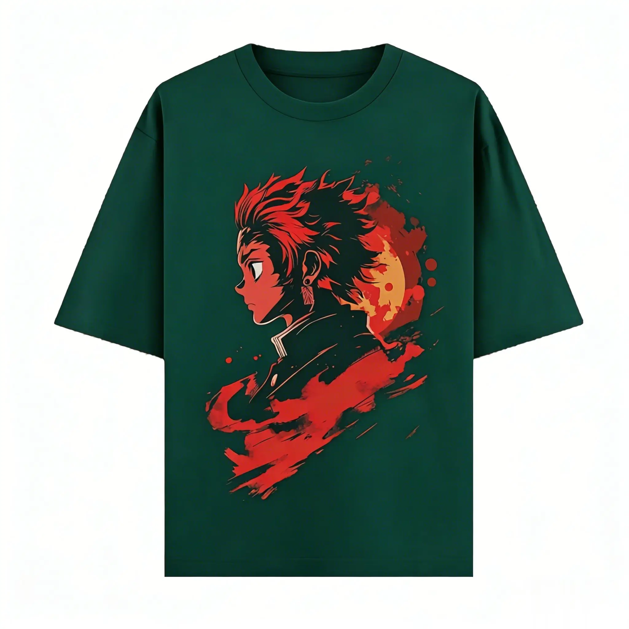 เสื้อยืดอนิเมะดาบพิฆาตอสูร ทันจิโร่ สำหรับผู้ชายและผู้หญิง ผ้าฝ้าย แขนสั้น รุ่นใหม่ปี 2026 เสื้อยืดลำลองลายกราฟิกสำหรับฤดูร้อน ทรงโอเวอร์ไซส์ สไตล์สตรีทแวร์ คอสเพลย์