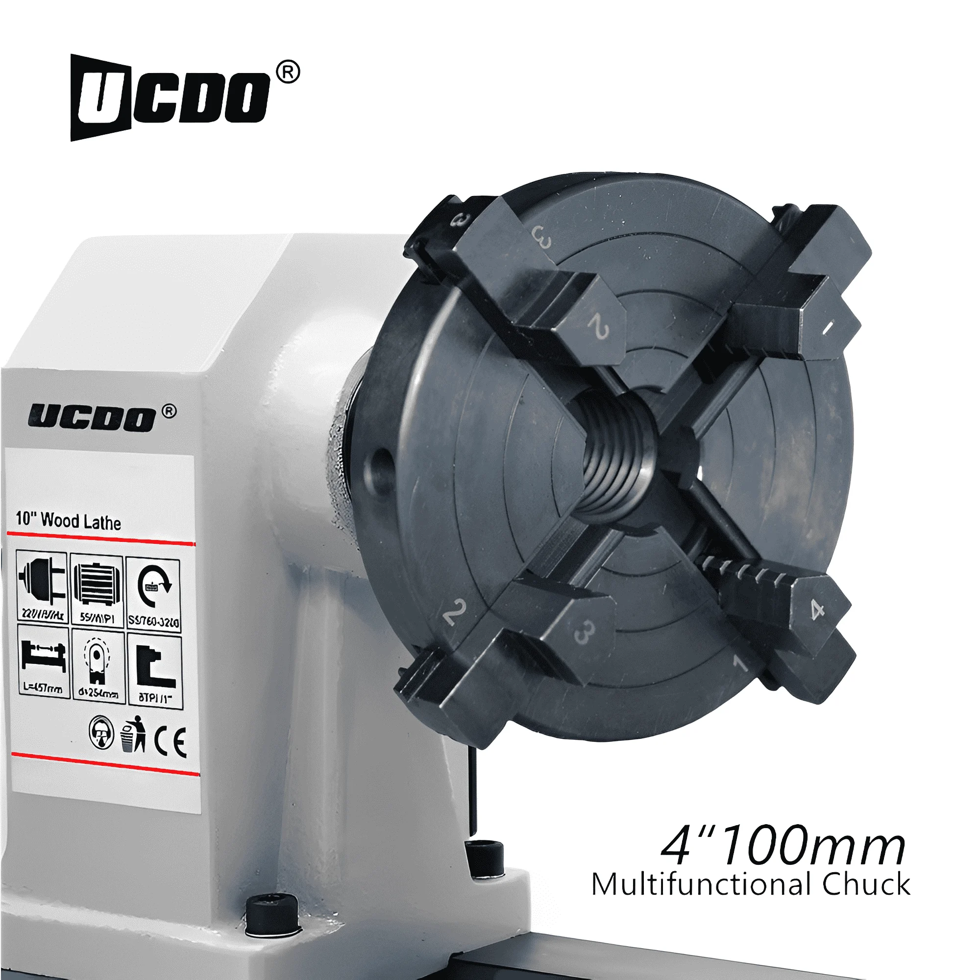Ucdo Torno de Madeira Chuck Multifunções Mandíbula Auto Centralização Woodtorneamento Ferramenta Acessórios para Carpintaria Diy