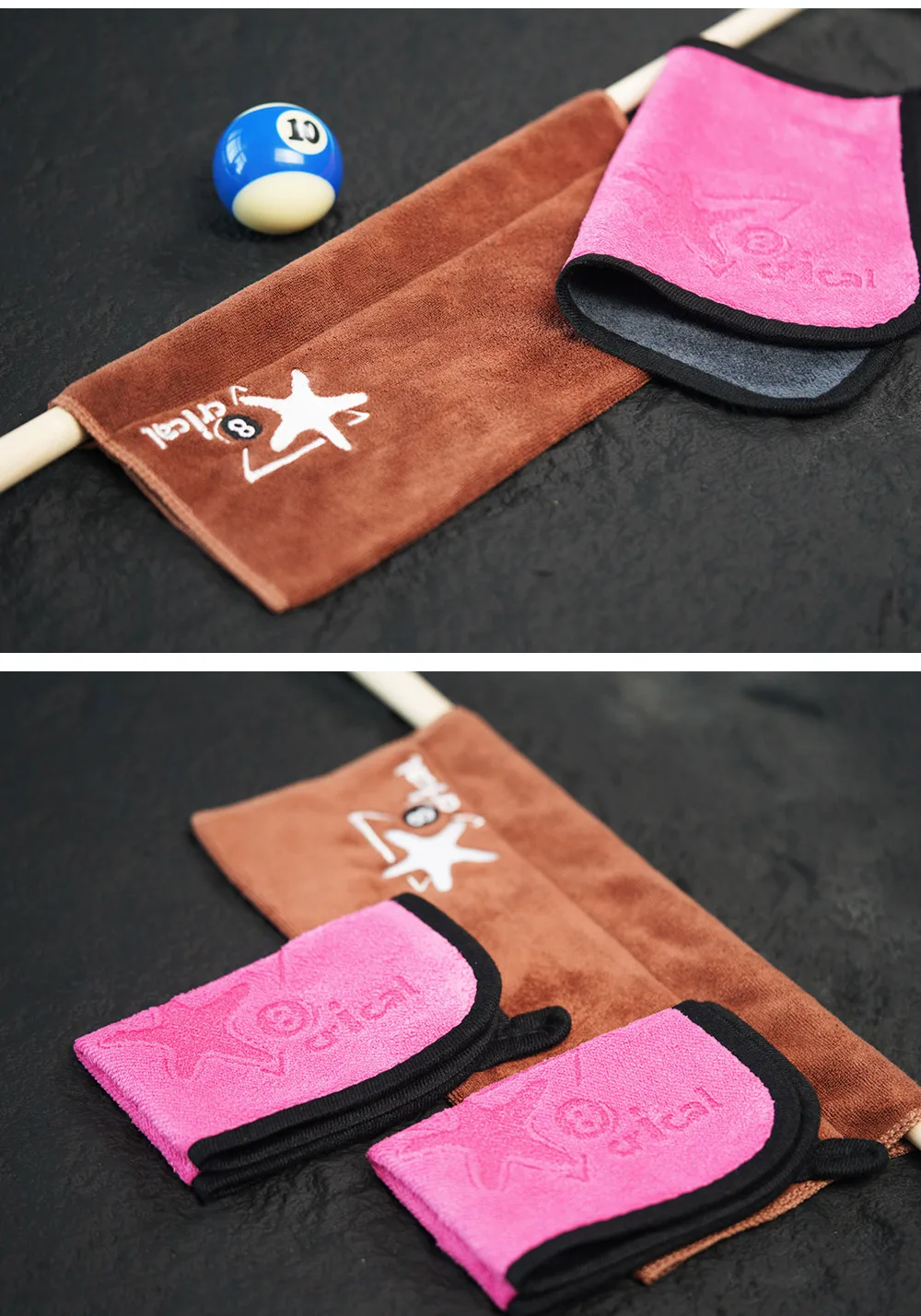 CRICAL 100% Baumwolle Billard-Queue-Handtuchhülle Design 32x16cm Hochsaugfähig, Spurenlos, Farbecht, für Pool- und Snooker-Reinigung – Detail 12