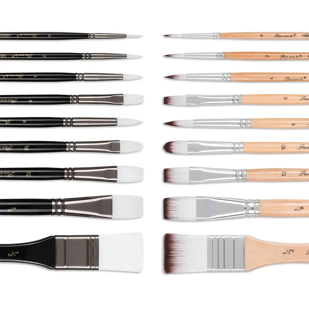 9 Teile/satz Multifunktionale Nylon Haar Pinsel Set Weichen Borsten Leichte Aquarell Zeichnung Pinsel Verschiedene Form