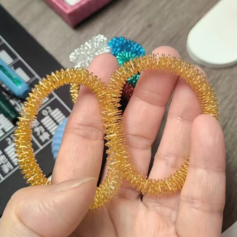 6 قطعة اليد الحسية المعصم القلق أساور العلاج بالابر تدليك حلقة الاسترخاء الإجهاد المخفض هدايا للمراهقين بنين بنات الكبار #6