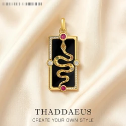 Yellow Gold Plated Pendant Snake Cosmic Talismans Brand New Fine Jewelry Accessories 925 Sterling Silver Bohemia Gift For Woman