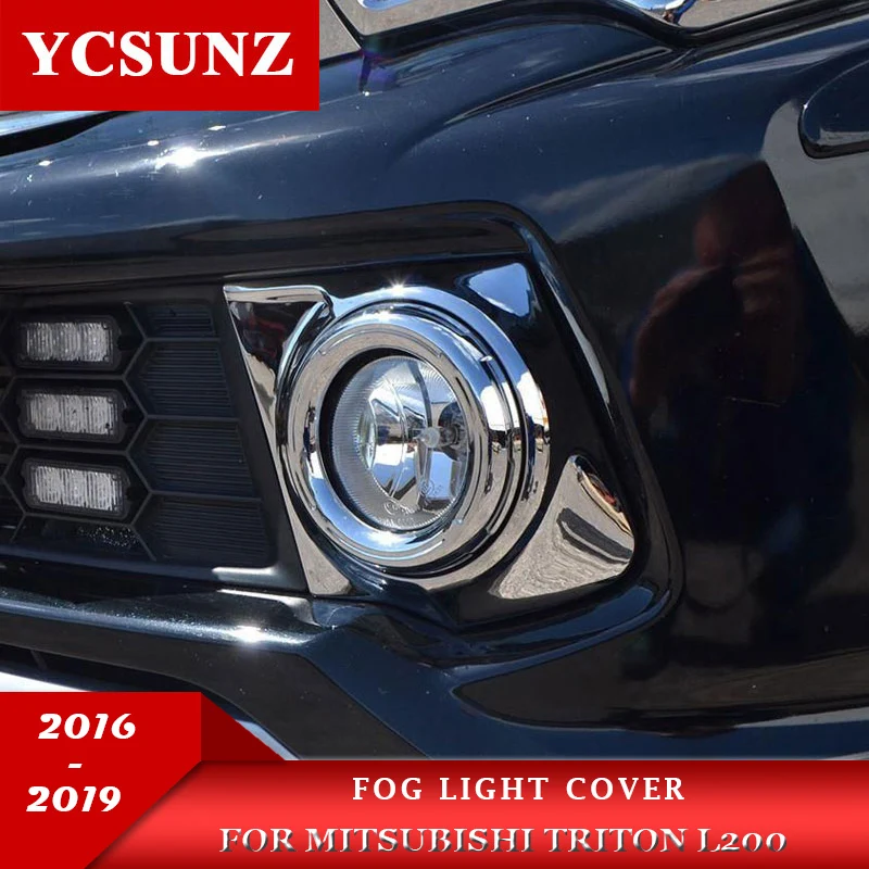 ABS Chrome Fog Light Trim Cover For Mitsubishi Triton L200 2016 2017 2018 2019 Car Accessories Ycsunz