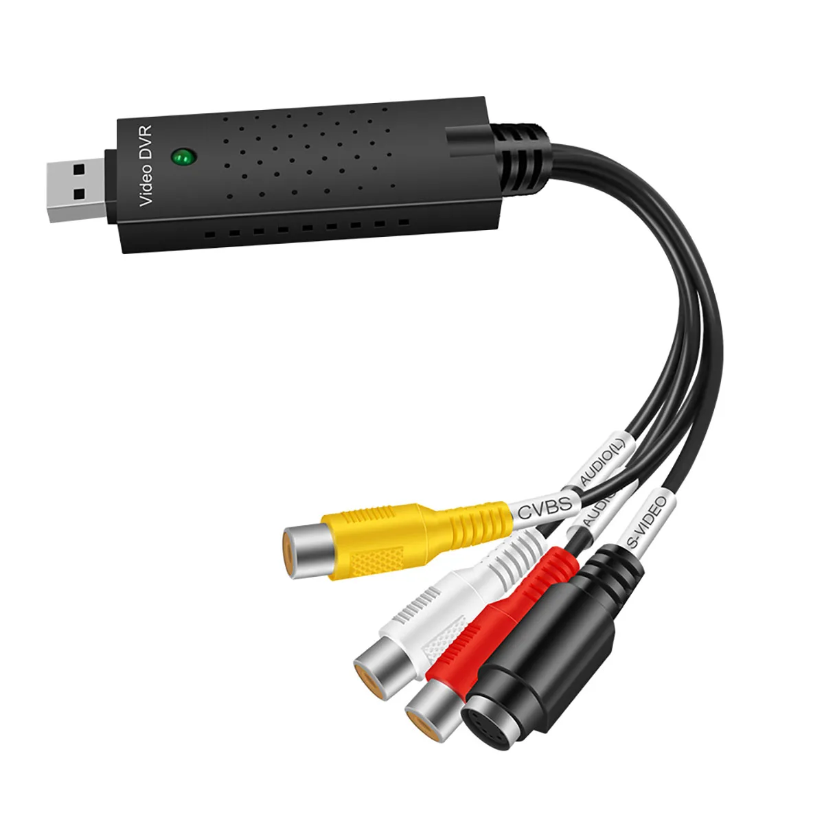 USB 2.0 캡처 4 채널 비디오 TV DVD VHS 오디오 캡처 어댑터 카드, TV 비디오 DVR, Win7, 8, 10, XP, Vista, 드롭쉬핑