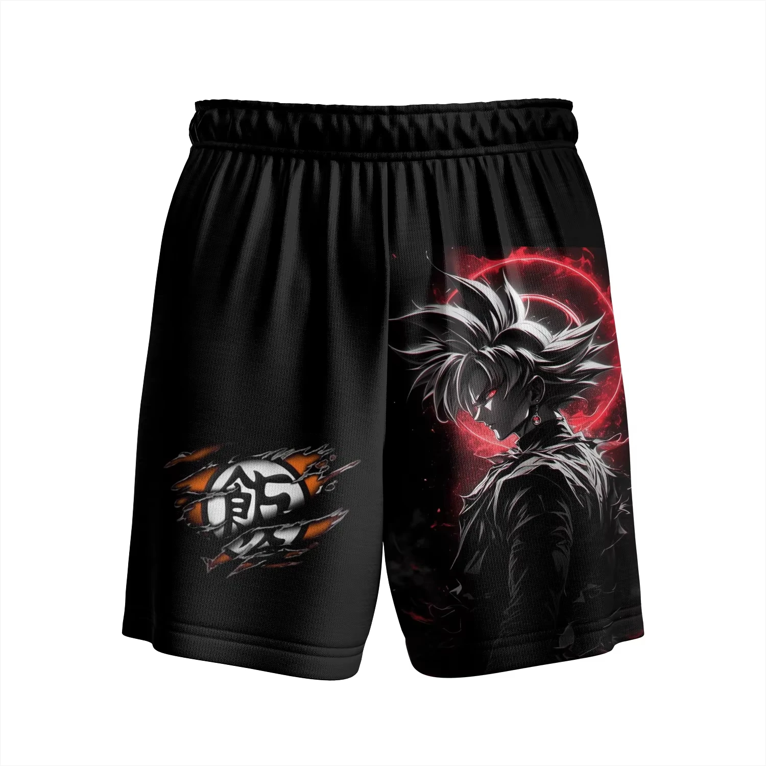 2026 Zomer Dragon Ball Goku Zwart Gedrukte Shorts Heren Retro Klassiek Oversized Ademend Fitness Streetwear Unisex Volwassenen & Kinderen